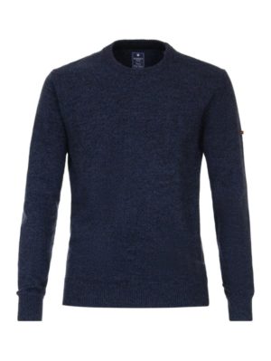 REDMOND Ανδρική μπλέ πλεκτή μπλούζα πουλόβερ, Χρώμα Μπλε Σκούρο, Μέγεθος 3XL