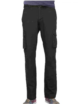 KOYOTE JEANS Ανδρικό μαύρο cargo ελαστικό παντελόνι τζιν 501-263 89, Χρώμα Μαύρο, Μέγεθος 54