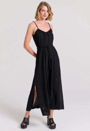 Funky Buddha Γυναικείο Maxi Φόρεμα FBL009-127-13 Μαύρο