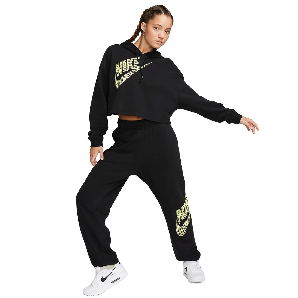 Nike Dance Γυναικείο Cropped Fleece Φούτερ Μαύρο