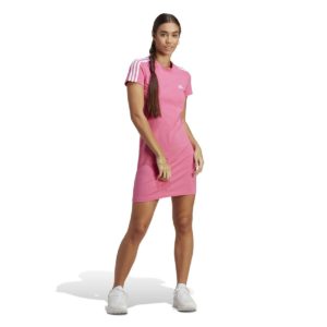 adidas Γυναικείο Μίνι 3-Stripes Μπλουζοφόρεμα Ροζ