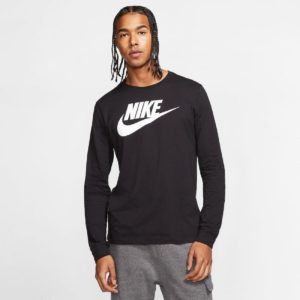 Nike Ανδρική Μακρυμάνικη Μπλούζα Icon Futura Μαύρη