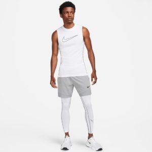 Nike Pro Ανδρική Αθλητική Αμάνικη Μπλούζα Dri-FIT Λευκή