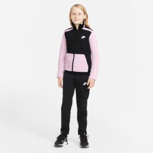 Nike Παιδικό Γυαλιστερό Σετ Φόρμας Futura Ροζ / Μαύρο