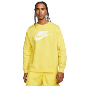 Nike Κίτρινη Ανδρική Fleece Μπλούζα Sportswear Club