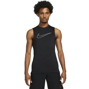 Nike Pro Ανδρική Αθλητική Αμάνικη Μπλούζα Dri-FIT Μαύρη