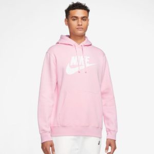 Nike Ροζ Ανδρικό Fleece Φούτερ Sportswear Club
