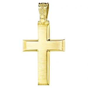 Σταυρός βαπτιστικός Κ14 χρυσός λουστραριστός 22332