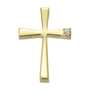 Σταυρός βαπτιστικός Κ14 χρυσός λουστραριστός 36536