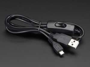 Adafruit USB Power Only Cable with Switch - A/MicroB