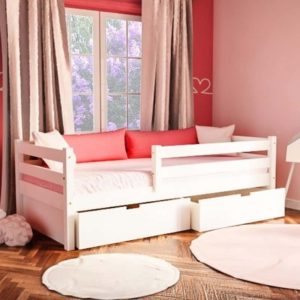 Καναπές κρεβάτι οξιάς Natali σε λευκό χρώμα 100Μx210Πx70Υ