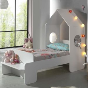 Παιδικό κρεβάτι σπιτάκι Casami 140 Λευκό 73Μx169Πx129Υ
