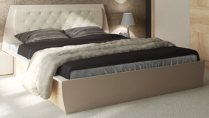 Κρεβάτι ξύλινο με δερμάτινη/ύφασμα TAIS 140x200 DIOMMI 45-243