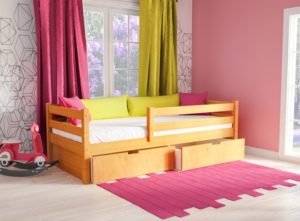 Καναπές κρεβάτι οξιάς Natali σε φυσικό χρώμα 100Μx210Πx70Υ