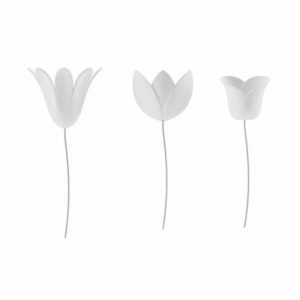 Διακοσμητικά λουλούδια λευκά 6Μx2Πx9Υ