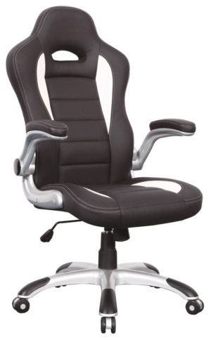 Καρέκλα γραφείου Q-024 Μαύρη-Άσπρη 62Μx51Πx126Υ