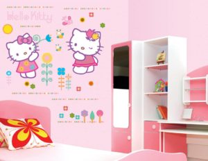Hello Kitty αυτοκόλλητα τοίχου XL (5193) 68Μx48Π