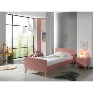 Κρεβάτι ξύλινο Billy ροζ 205Μx95Πx72Υ