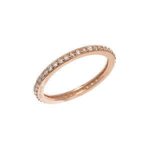 Δαχτυλίδι από Ροζ Επιχρυσωμένο Ασήμι 925 