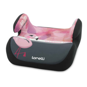 Κάθισμα Αυτοκινήτου Booster 15-36 Κιλά Topo Comfort Flamingo Grey Pink Lorelli 10070992005 + Δώρο Αυτοκόλλητο Σήμα ”Baby on Board”