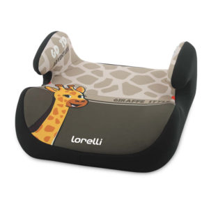 Κάθισμα Αυτοκινήτου Booster 15-36 Κιλά Topo Comfort Giraffe Light Dark Beige Lorelli 10070992003 + Δώρο Αυτοκόλλητο Σήμα ”Baby on Board”