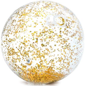 Intex Διαφανής Μπάλα Θαλάσσης Με Χρυσόσκονη Transparent Glitter Ball Gold 58070 71εκ. 3+ Ετών