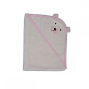 Βρεφική Πετσέτα Καπίτσα Μπάνιου 90 x 70 εκατοστά Hooded Towel Ballo Pink Cangaroo 3800146266783