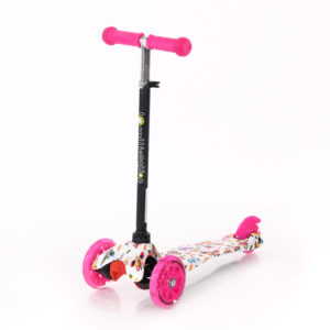 Πατίνι Scooter Mini Με Φωτιζόμενες Ρόδες Pink Butterfly Lorelli 10390010021