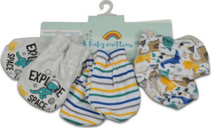Βρεφικά γαντάκια 3 ζεύγη Cangaroo Baby mittens Kay Blue 3800146265533