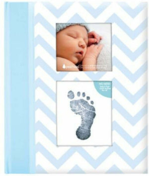 Pearhead Βιβλίο αναμνήσεων μωρού Chevron Blue (Αγγλική Έκδοση) PH-P62201