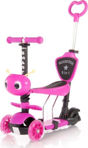 Πατίνι Lorelli Smart Plus Scooter με κάθισμα και χειρολαβή γονέα Pink 10390030004 (ΔΩΡΟ Φωτάκι Led)