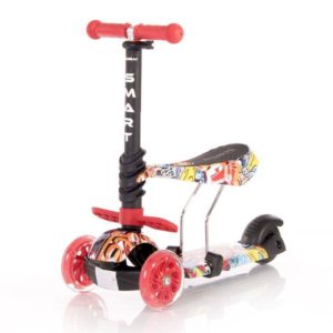 Πατίνι Lorelli Smart Scooter με κάθισμα Graffiti Red 10390020002 (ΔΩΡΟ Φωτάκι Led)