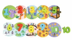 Tooky Toy Ξύλινο Σετ Πόλης 20τμχ TL496 Number Puzzle 3+ ετών