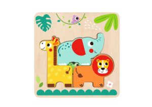 Tooky Toy Ξύλινο Παζλ Multi - layered Animal puzzle 7 pcs TH606