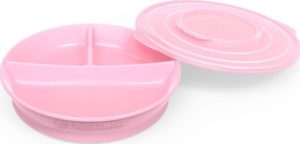 Twistshake Αντιολισθητικό Πιάτο με Χωρίσματα 6+ Μηνών Pastel Pink 78169