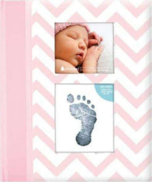Pearhead Βιβλίο αναμνήσεων μωρού Chevron Pink (Αγγλική Έκδοση) PH-P62202
