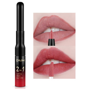 DNM 2 σε 1 Lip Gloss και Κραγιόν/Μολύβι για Περίγραμμα 0.2g +5g #7-Dark Red