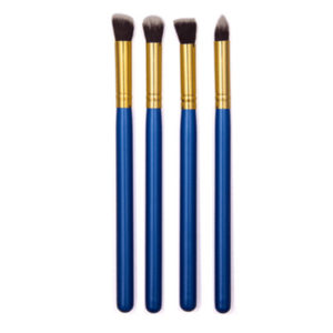 4 Πινέλα Μακιγιάζ για Σκιές Ματιών Beautyware Μπλε/Χρυσό