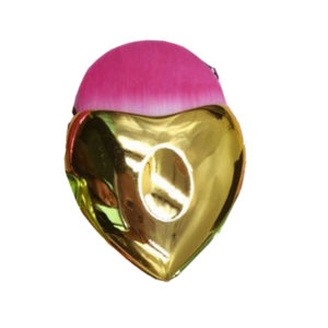 Πολυχρηστικό Πινέλο σε Σχήμα Καρδιάς Χρυσό/Ροζ