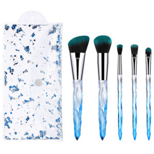 5 Πινέλα Μακιγιάζ σε Θήκη Beautyware Μπλε