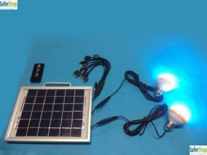 Hλιακό κιτ φωτισμού 4.5W ολοκληρωμένο με 2 λάμπες LED - θύρα USB - τηλεχειριστήριο