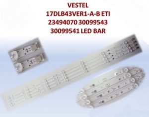 VESTEL-HITACHI 43 SET 4PCS LED BAR 17DLB43VER1-A-B