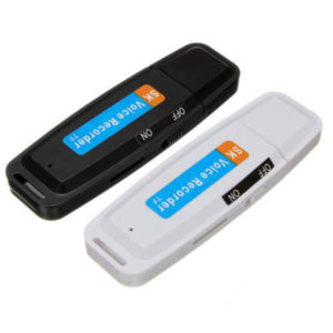 Κοριός mini Spy Καταγραφικό ήχου τύπου USB Flash Drive 32GB για 2000 ώρες καταγραφή - Δυνατότητα συνεχούς τροφοδοσίας για αδιάκοπη λειτουργία / USB MEMORY STICK Portable Rechargeable 32GB 2000Hr SPY Sound Voice Recorder Black