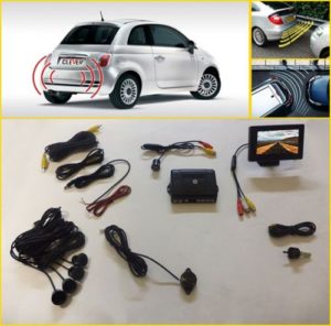 Πλήρες kit parking sensor με 4 αισθητήρες - κάμερα οπισθοπορίας και TFT μόνιτορ 4,3