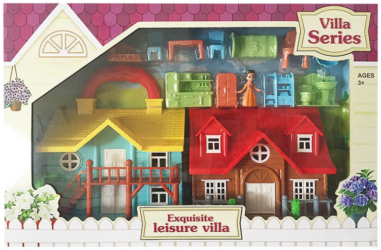 Κουκλόσπιτο Leisure Villa Με έπιπλα 37x25x7cm Toymarkt 77-1103