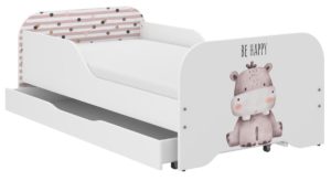 Παιδικό Κρεβάτι Miki 160 x 80 cm με Συρτάρι + Δώρο Στρώμα - Hippo Safari
