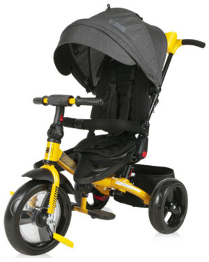 Lorelli Jaguar Τρίκυκλο Παιδικό Ποδήλατο με Αναστρέψιμο Κάθισμα Και Ζώνη Black Yellow 10050292101
