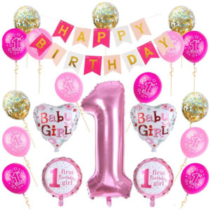ΟΕΜ Διακοσμητικά γενεθλίων για κορίτσια 22 TMX, Διακόσμηση πάρτι γενεθλίων για παιδιά 1st Birthday Κορίτσι