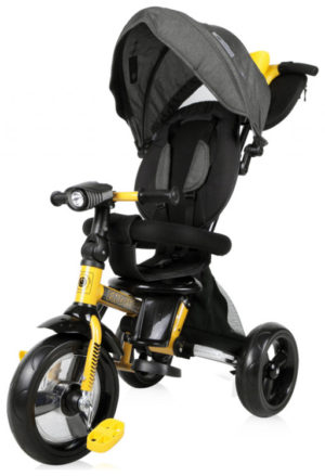 Lorelli Enduro Αναδιπλούμενο Τρίκυκλο Παιδικό Ποδήλατο με Αναστρέψιμο Κάθισμα Ανάκλιση Πλάτης Ζώνη Φως Yellow Black 10050412101