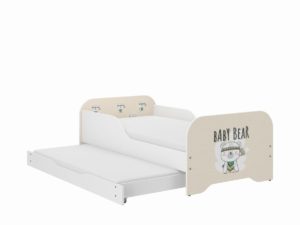 Παιδικό Κρεβάτι Miki 2 in 1 με Συρτάρι & 2η θέση ύπνου 160 x 80 cm + Δώρο 2 Στρώματα - Baby Bear